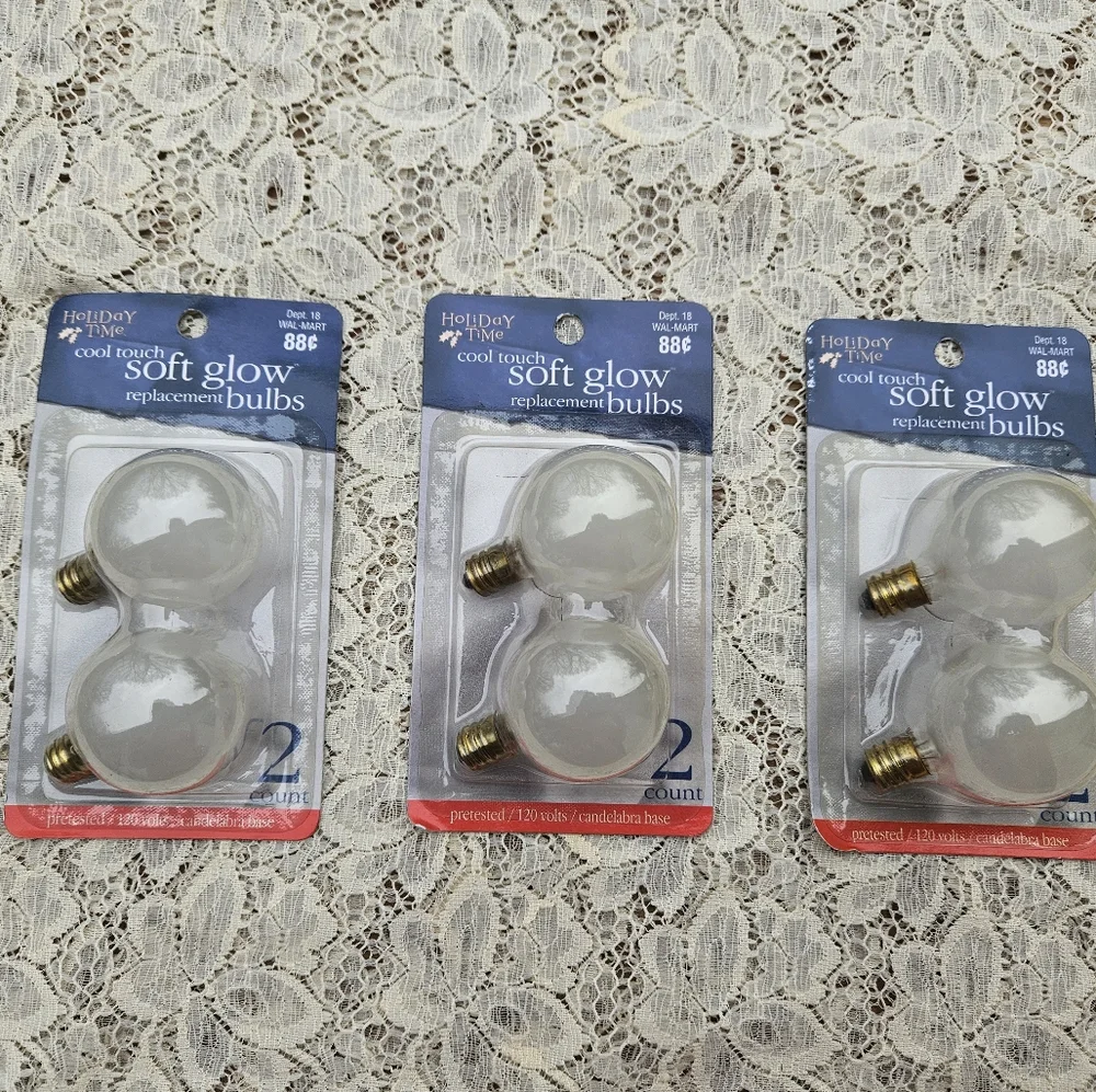 Holiday Time Soft Glow Replacement Bulbs - White